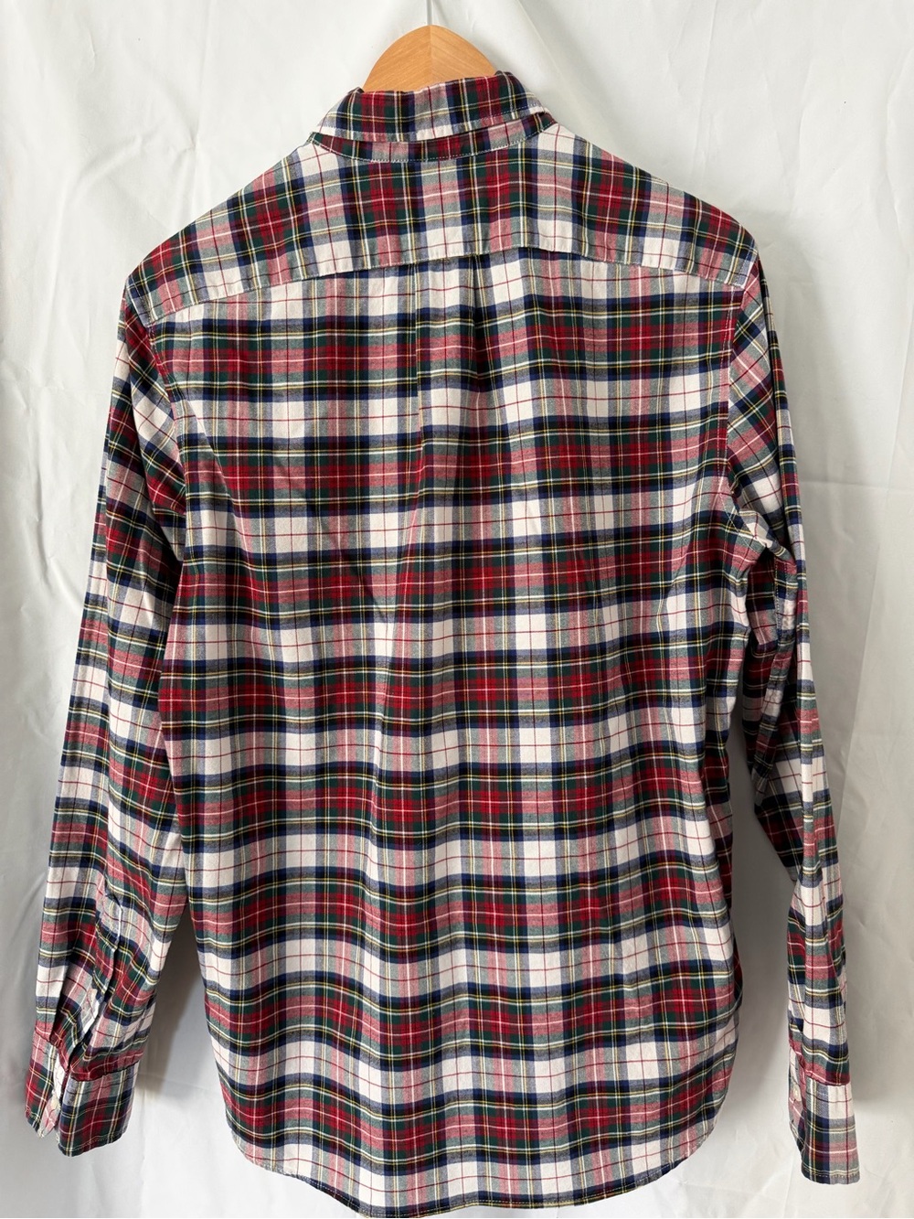 J.Crew Broken-In Oxford Shirt Slim Medium Organic Cotton Holiday Tartan Plaid - Picture 7 of 11